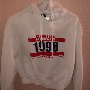 White cropped sweatshirt